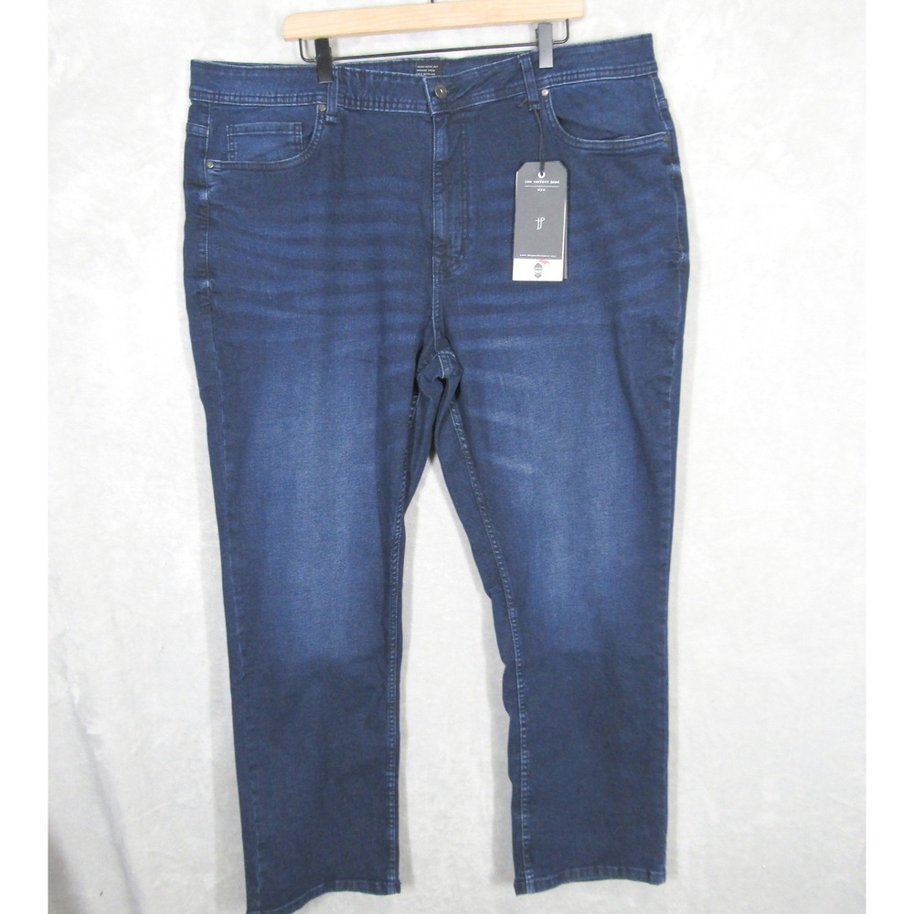The Perfect Jean NYC Mens 42x30 Athletic Fit Jeans Knight Dark Blue Stretch NEW
